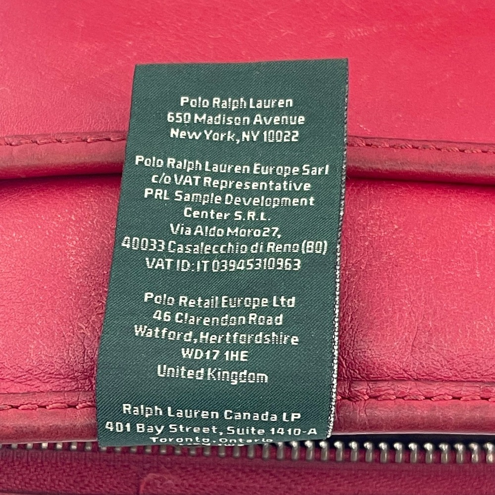 Ralph Lauren Leather Crossbody Red Crest‎ Logo LXVII Heritage Equestrian Purse - Picture 10 of 14